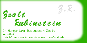 zsolt rubinstein business card